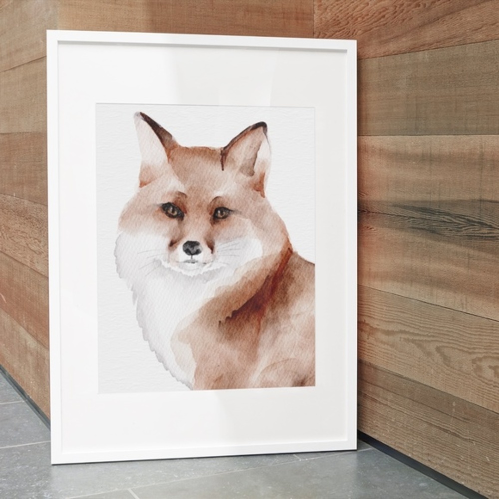Watercolor Fox Portrait Wall Art Print Poster Unframed - Picture 6 of 15